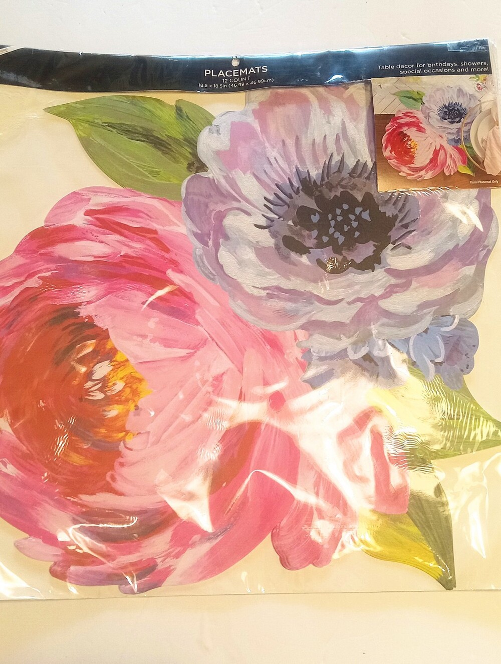 Brother Sister Design Studio Placemats Pack Of 12 Garden Party Floral New In Pkg